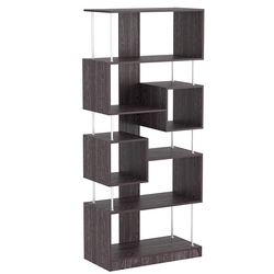 Стеллаж серии КУБ с комбинированными полками №8, Ясень Анкор темный - U31105
