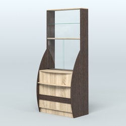 Витрина БРИЗ №5 с окном выдачи, Дуб Венге + Дуб Сонома