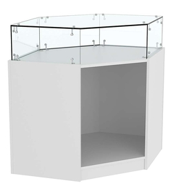 Прилавок Истра №16 угловой, универсальный (открытый), Серый