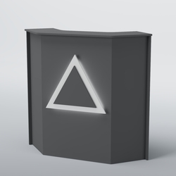 Ресепшен угловой ТРЕУГОЛЬНИК №2, Темно-Серый