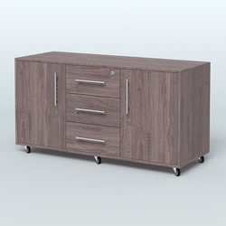 Тумба приставная Брента, цвет белый, Ясень Анкор темный