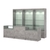 Комплект витрин ЭК-01 и прилавков ЭК-2 Бетон Чикаго светло-серый F186 ST9