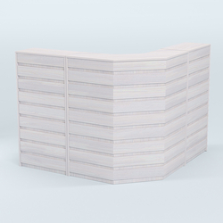 Ресепшен Г-образный серии ПРАЙМ №4А, Ясень Анкор светлый