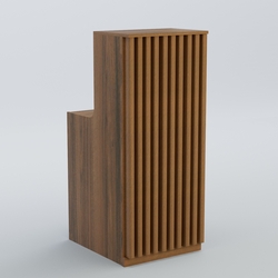 Ресепшен узкий серии ВЕРТИКАЛЬ №2, Орех