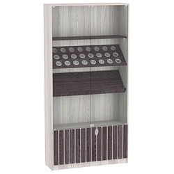 Витрина серии "Смок" №7, Ясень Анкор светлый + Ясень Анкор темный