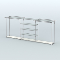 Островная торговая система ХРОМ 3600 мм с поручнями №7, Белый