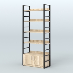 Торговый стеллаж средний STRONG - АЛЬФА №2, Дуб Сонома