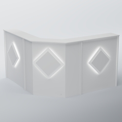 Ресепшен Г-образный РОМБ №3, Белый