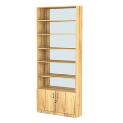 Стеллаж из ДСП с 5-ю полками 250x900 мм серии LEVEL-5 №11-2 (З/C - ЗЕРКАЛО), Дуб Золотистый