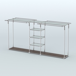 Островная торговая система ХРОМ 3600 мм с поручнями №11, Дуб Венге