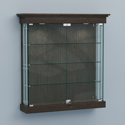 Витрина для музеев "Коллекция" настенная №2-3А-РЕГ, Дуб Венге