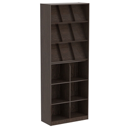 Торговый стеллаж с наклонными и прямыми полками для одежды №4, Дуб Венге