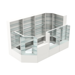 Торговый угловой островок ГРАЦИЯ №6 (открытый) (6.09 кв.м), Белый