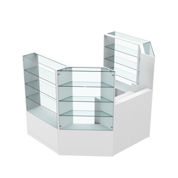 Торговый пристенный островок ГРАЦИЯ №1 (открытый) (3.3 кв.м), Серый