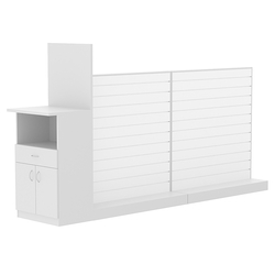 Комплект островной системы и стола продавца для салона связи №1, Серый