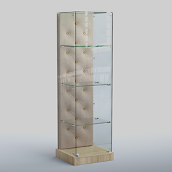 Низкая стеклянная витрина КАПИТОНЕ №1-ХП, Дуб сонома + 02 Beige