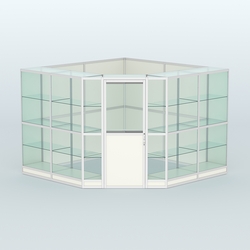 Павильон из профиля угловой №8г (9 кв.м), Белый