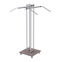 Торговое вешало для одежды с подвижной платформой КОНТУР №K1-5Ц-ТНХ, Ясень Анкор темный - U31105