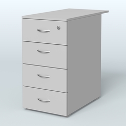 Тумба приставная Прайм, цвет белый, Серый