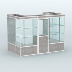 Павильон из профиля пристенный №2б (4,05 кв. м), Бетон Чикаго светло-серый F186 ST9