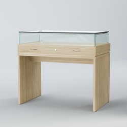 Витрина для музеев "Коллекция" №4-П с подсветкой, Дуб Сонома