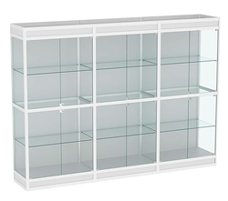 Витрина из профиля №3 (3-ех метровая) (задняя стенка - ДВП), Серый