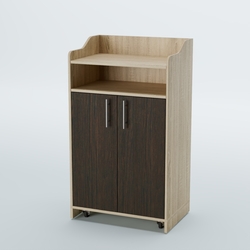 Стойка официанта "Бармен" №4-П передвижная, Дуб Сонома + Дуб Венге