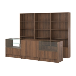 Комплект стеллажей ЭК-03 и прилавков ЭК-3, Орех