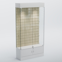 Витрина СЕТЬ №3 с экономпанелью, Белый + Дуб Сонома