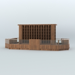 Павильон островной для продажи чая и кофе №7, Орех