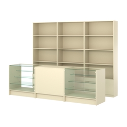 Комплект стеллажей ЭК-03 и прилавков ЭК-4, Крем Вайс