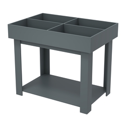 Корзина для распродаж из ДСП на 4 ячейки, Темно-Серый