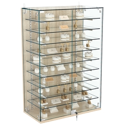 Витрина настенная НЕО №2-2 с девятью полками, Дуб сонома