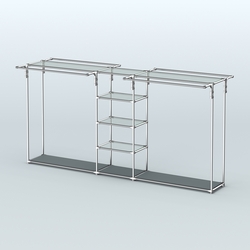 Островная торговая система ХРОМ 3600 мм с поручнями №11, Темно-Серый