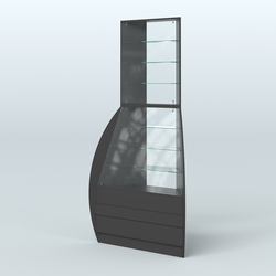Витрина внешний угол БРИЗ №3, Черный