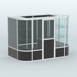 Павильон из профиля пристенный №8б (4,05 кв. м), Черный