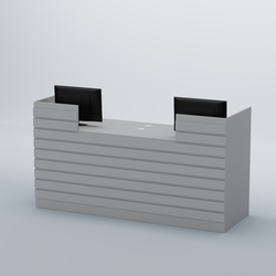 Ресепшен Атлант с накладными планками №6, Серый