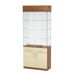 Витрина ювелирная "Диаманд" №12, Орех + Крем Вайс