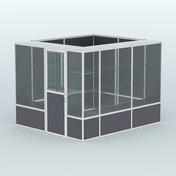 Павильон из профиля угловой №4б (5,5 кв.м), Антрацит