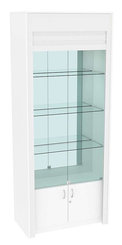 Торговая витрина с рольставнями ЭК-300-3, Белый