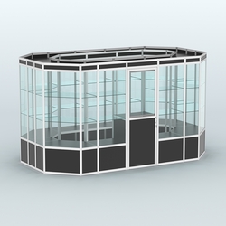 Павильон из профиля островной №5а, Черный