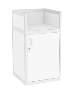 Прилавок под кассу из профиля №6 (закрытый), Белый