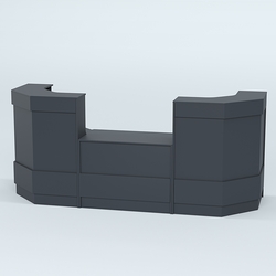 Ресепшен серии ПРАЙМ №7Б со столом выдачи, Антрацит