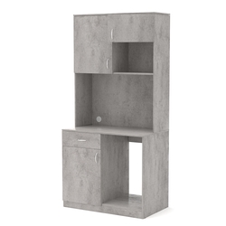 Офисная мини-кухня ПРАКТИК №5, Бетон Чикаго светло-серый F186 ST9