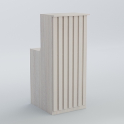 Ресепшен узкий серии ПРИЛИВ №2, Ясень Анкор светлый