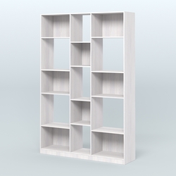 Стеллаж из ДСП серии ЛОФТ №14-1, Ясень Анкор светлый