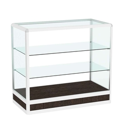 Прилавок из профиля прямоугольный №4 (открытый), Дуб Венге