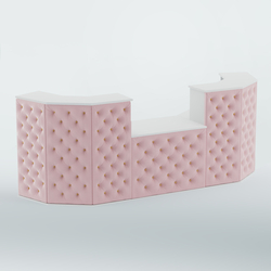 Ресепшен со столом БАРОН №7 (карета золото), Белый + 14 Flamingo