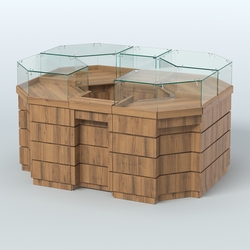 Торговый островок GOLD №1 (3,13 кв.м), Орех