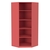 Стеллаж угловой из ДСП серии Эконом №5-5 (торец 500 мм) Красный U0210